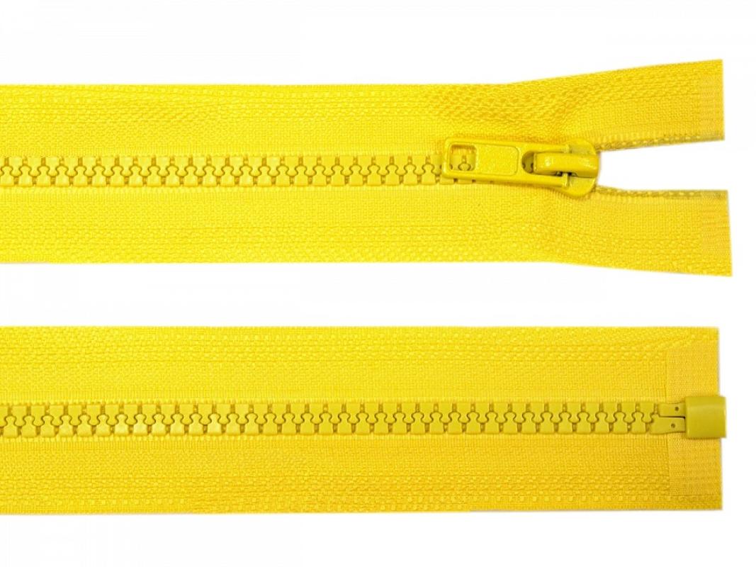 65 cm Reißverschluss gelb teilbar